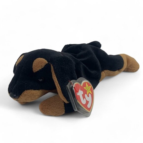 TY Beanie Babies Doby The Doberman Dog 8" Plush Toy Collectible 1996 NWT - Picture 1 of 6